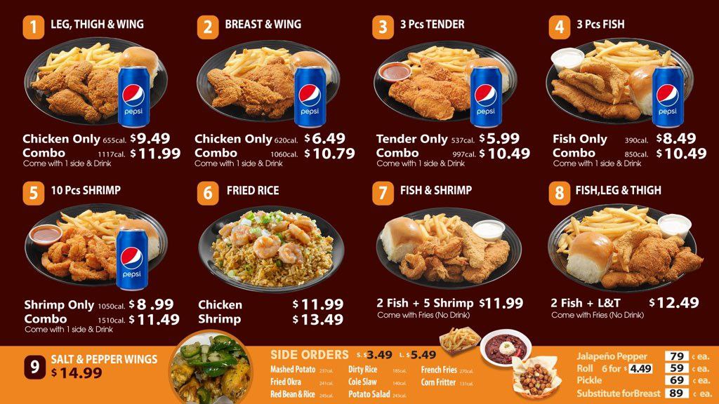 images of variety of combo meals