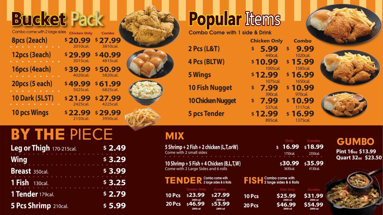 variety menu items