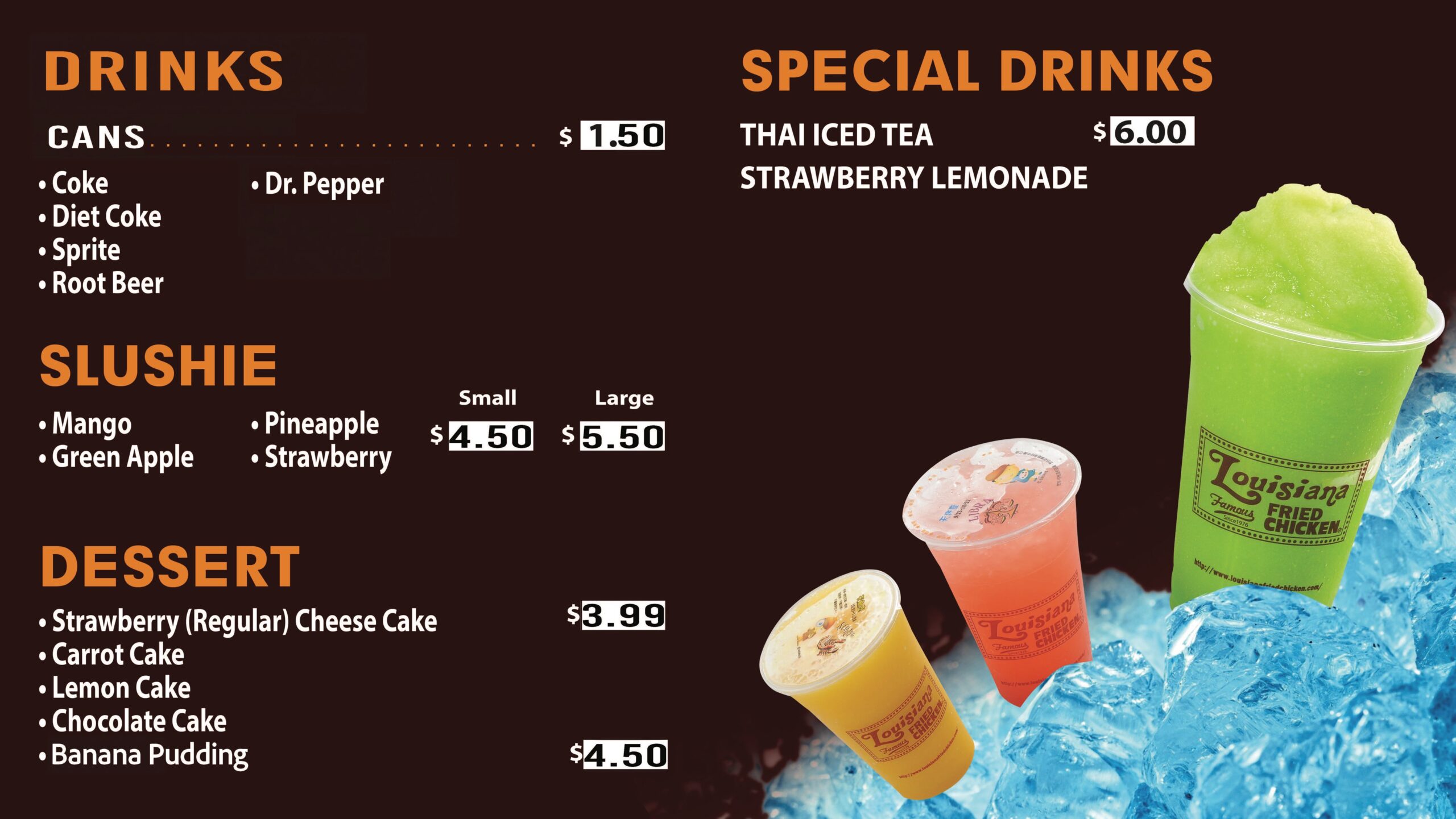 slushie and beverage
